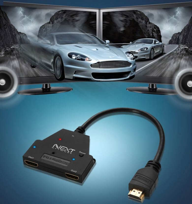 넥스트유 NEXT-0102SPC 1대2 HDMI 분배기 제품 이미지