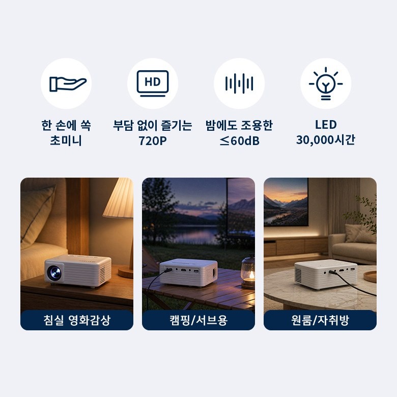 VANKYO Leisure 200 초소형 미니빔 프로젝터 메인 이미지