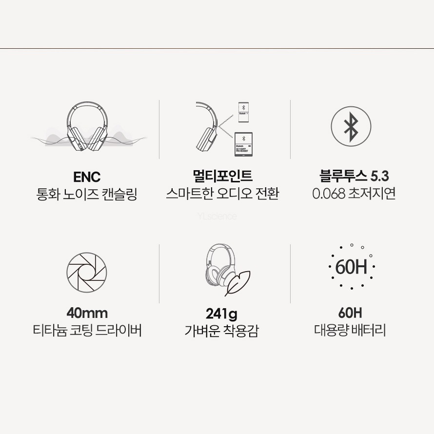 QCY H2 PRO 블루투스 헤드셋 정면