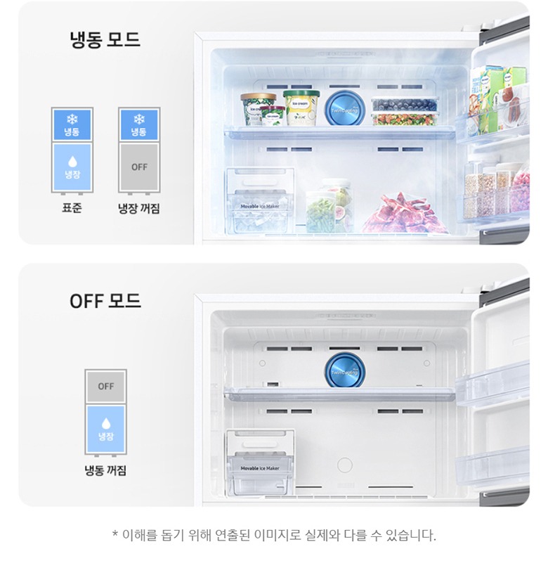 냉장실과 냉동실 냉각팬이 분리된 독립냉각 설명