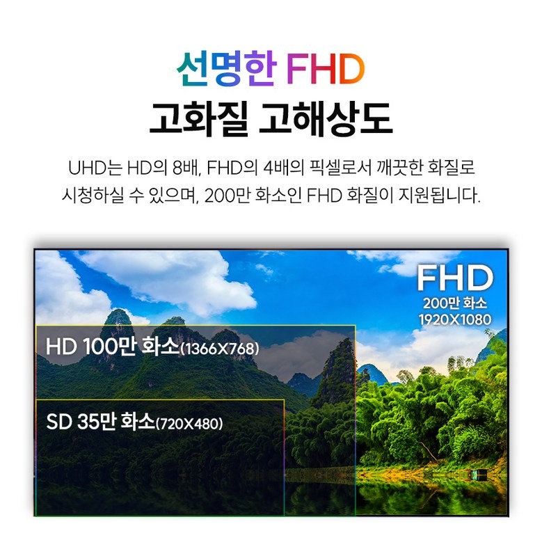 위드라이프 43인치 FHD TV 정면