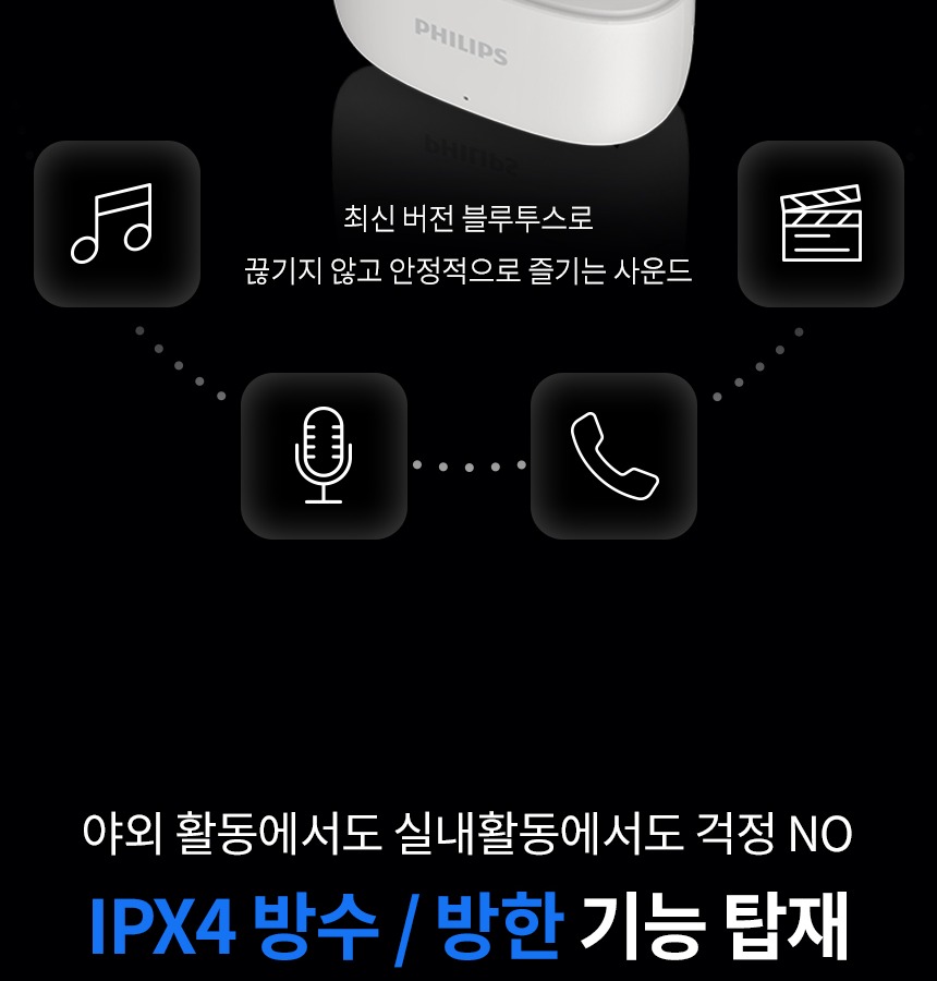 필립스 TAT1109 실리콘 이어팁 착용감