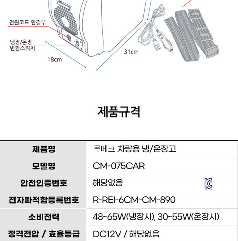 차량용 시거잭 연결과 거치 위치 안내
