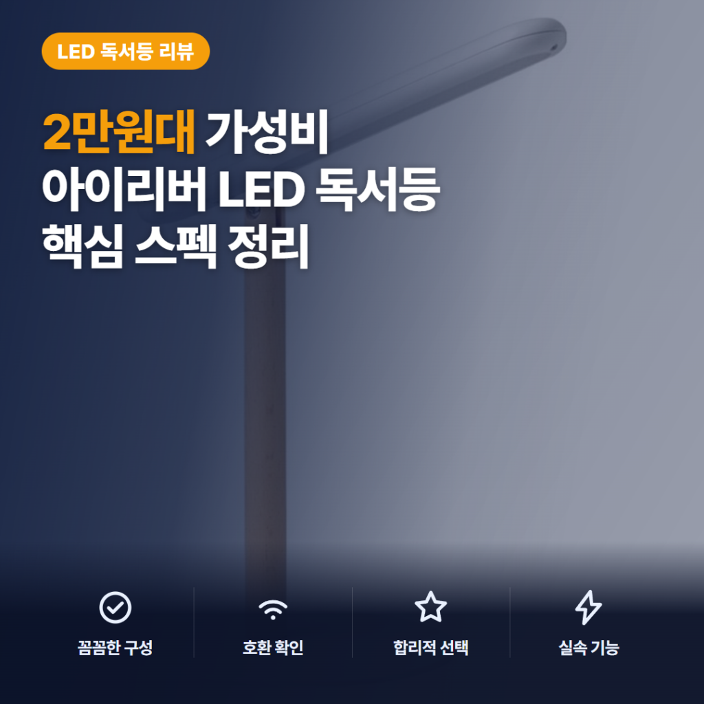 아이리버 3in1 분리형 LED 독서등 솔직 후기 — 마그네틱 탈부착과 3색 조명 활용