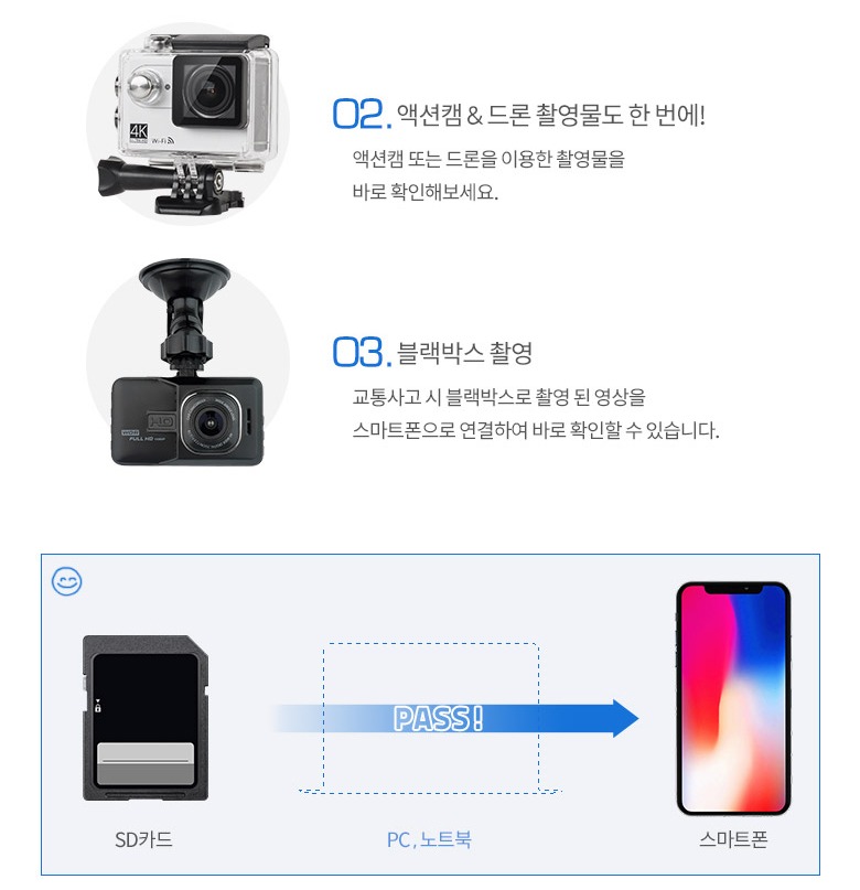 Type-C와 Type-A 듀얼 커넥터 설명