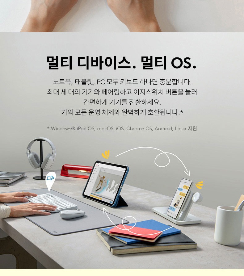 작은 공간의 키보드 활용 이미지