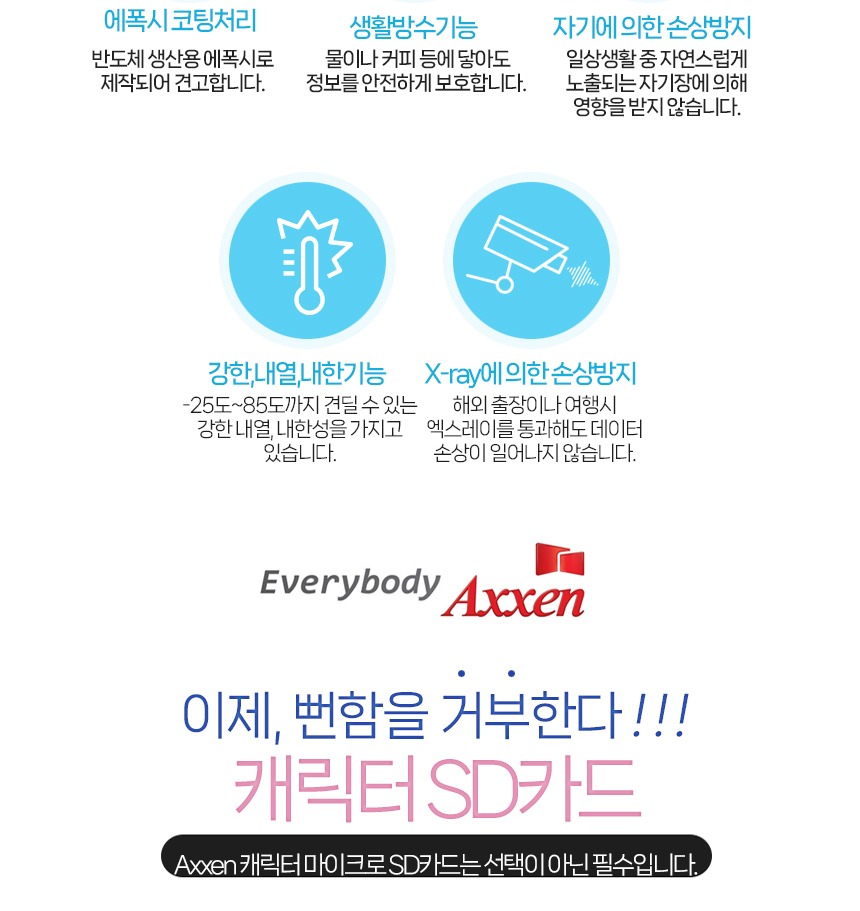 여섯 가지 저장용량 구성
