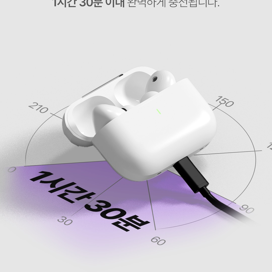 충전 케이스 포함 최대 40시간 안내