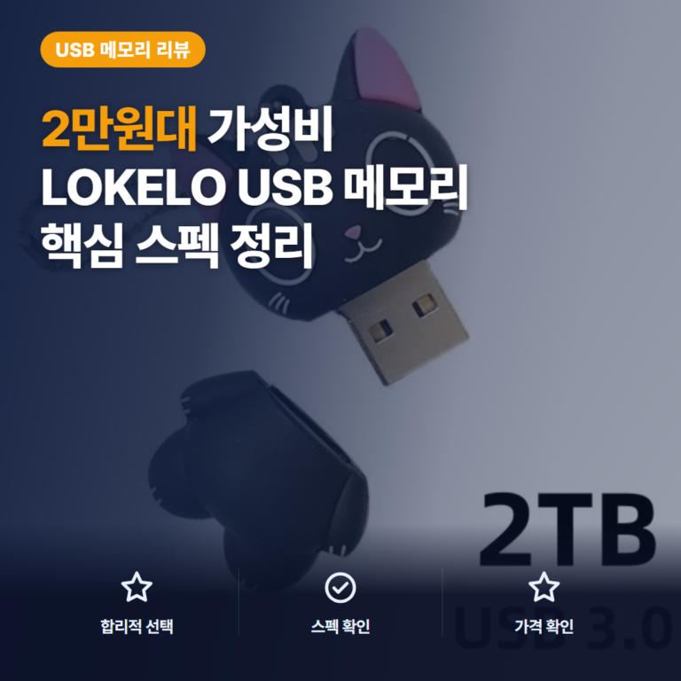 휴대용 2TB 외장하드 추천 — USB3.0 C타입 듀얼 커넥터 2만원대 가성비 구매자