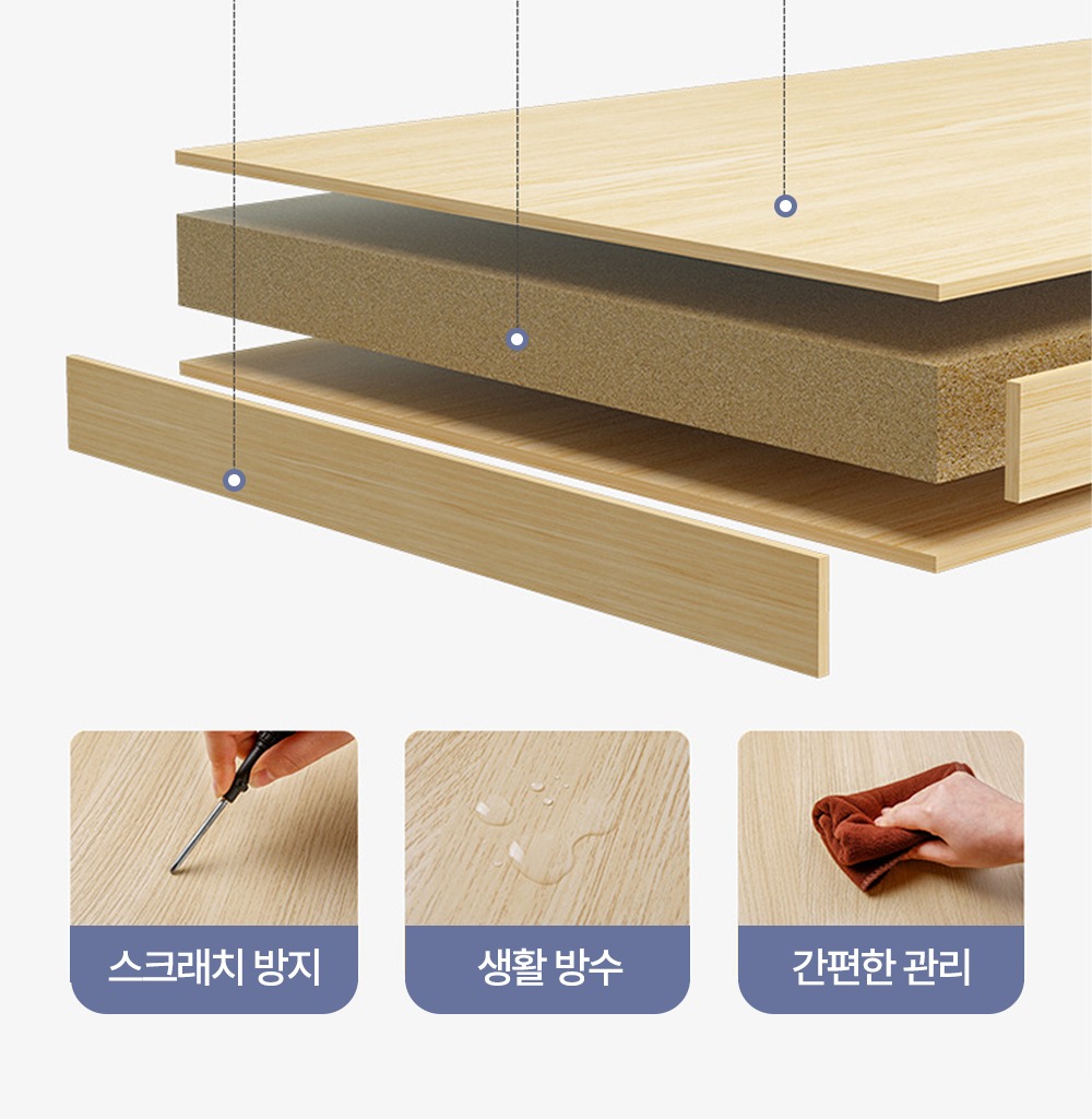 상판과 하단 공간 활용 안내