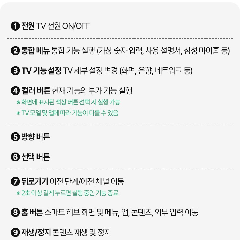 블랙 색상 리모컨 외형