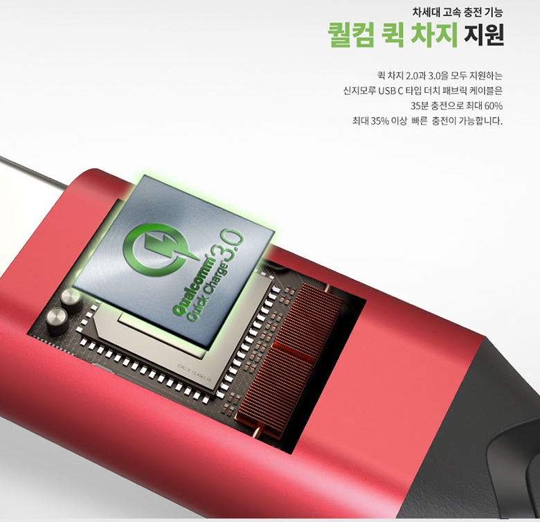 케이블 커넥터 연결부 상세 이미지