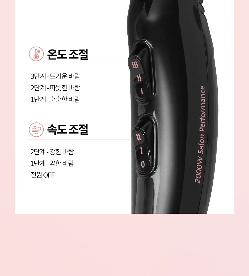 드라이어 조절부 안내